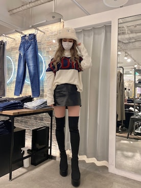 「GYDA（ジェイダ）のアイテム（ハット）」を使った、kahoさん（レディース・161cm）の秋コーディネート