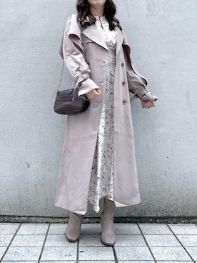「dazzlin（ダズリン）のアイテム（トレンチコート）」を使った、kanaさん（レディース・163cm）の秋コーディネート