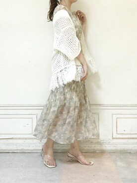 「dazzlin（ダズリン）のメニーストラップサンダル【WEB限定】（サンダル）」を使った、kanaさん（レディース・163cm）の夏コーディネート