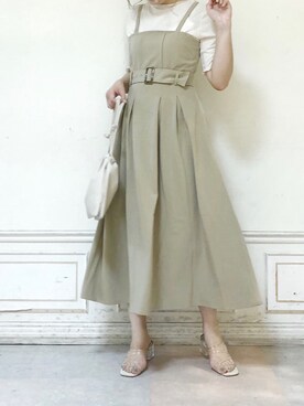 「dazzlin（ダズリン）のメニーストラップサンダル【WEB限定】（サンダル）」を使った、kanaさん（レディース・163cm）の夏コーディネート