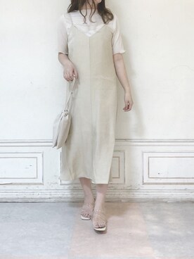 「dazzlin（ダズリン）のメニーストラップサンダル【WEB限定】（サンダル）」を使った、kanaさん（レディース・163cm）の夏コーディネート