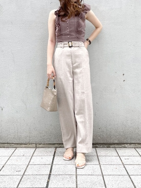 「アイテム（サンダル、その他）」を使った、kanaさん（レディース・163cm）の春コーディネート