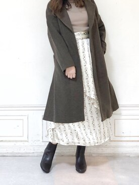 「アイテム（その他アウター、ブラウン系）」を使った、kanaさん（レディース・163cm）の秋コーディネート