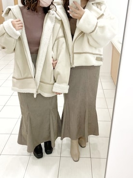 「ダズリン」｜「アイテム（ブルゾン）」を使った、kanaさん（レディース・163cm）の冬コーディネート