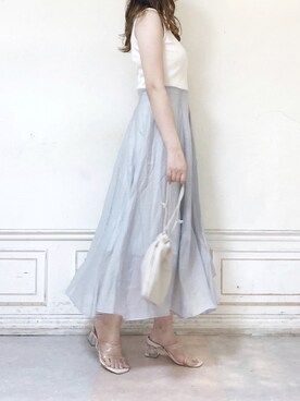 「dazzlin（ダズリン）のメニーストラップサンダル【WEB限定】（サンダル）」を使った、kanaさん（レディース・163cm）の夏コーディネート