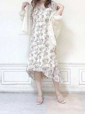 「dazzlin（ダズリン）のメニーストラップサンダル【WEB限定】（サンダル）」を使った、kanaさん（レディース・163cm）の夏コーディネート