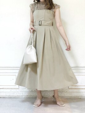 「dazzlin（ダズリン）のメニーストラップサンダル【WEB限定】（サンダル）」を使った、kanaさん（レディース・163cm）の夏コーディネート