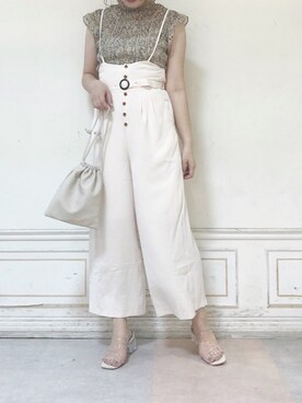 「dazzlin（ダズリン）のメニーストラップサンダル【WEB限定】（サンダル）」を使った、kanaさん（レディース・163cm）の夏コーディネート