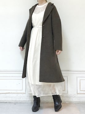 「アイテム（その他アウター、ブラウン系）」を使った、kanaさん（レディース・163cm）の秋コーディネート