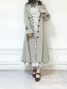 「小花柄」｜「アイテム（その他アウター）」を使った、kanaさん（レディース・163cm）の夏コーディネート