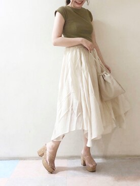 「アイテム（サンダル、その他）」を使った、kanaさん（レディース・163cm）の夏コーディネート