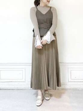 「dazzlin（ダズリン）のビットローファー（ローファー）」を使った、kanaさん（レディース・163cm）の夏コーディネート