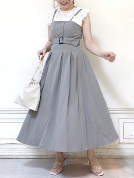 「dazzlin（ダズリン）のメニーストラップサンダル【WEB限定】（サンダル）」を使った、kanaさん（レディース・163cm）の夏コーディネート