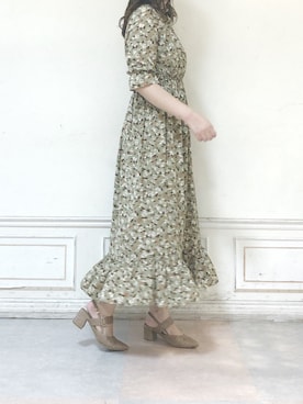 「dazzlin（ダズリン）のミニフラワーフリルワンピース（ワンピース）」を使った、kanaさん（レディース・163cm）の夏コーディネート