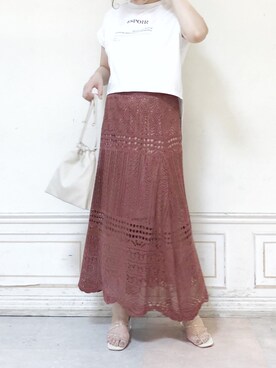 「dazzlin（ダズリン）のメニーストラップサンダル【WEB限定】（サンダル）」を使った、kanaさん（レディース・163cm）の夏コーディネート