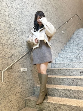 「チュニック」｜「アイテム（ブルゾン）」を使った、kanaさん（レディース・163cm）の秋コーディネート