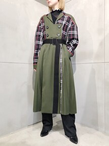 PAMEO POSE / MIX DRESS COAT/コート/FREE/ポリエステル/BRD/2320503016 Mix Dress Coat｜パメオポーズ（PAMEO POSE）アウトレット公式通販