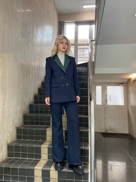 「PAMEO POSE（パメオポーズ）のアイテム（テーラードジャケット）」を使った、UNOFUMIさん（レディース・163cm）の夏コーディネート