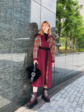 「PAMEO POSE（パメオポーズ）のアイテム（その他アウター）」を使った、UNOFUMIさん（レディース・163cm）の春コーディネート