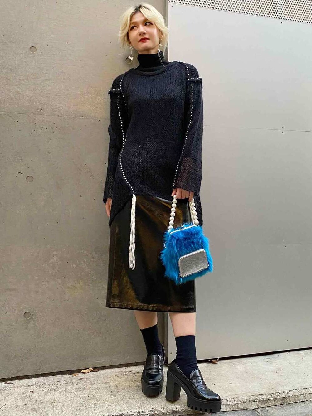 パメオポーズ　Stitched Mohair Knit Top ピンク パメオポーズ Stitched Mohair Knit Top ピンク - メルカリ