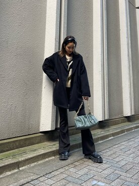 「EVRIS（エヴリス）のアイテム（その他アウター）」を使った、yumekaさん（レディース・164cm）の秋コーディネート