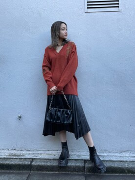 「EVRIS（エヴリス）のアイテム（その他アウター）」を使った、yumekaさん（レディース・164cm）の冬コーディネート