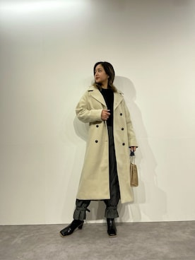 「EVRIS（エヴリス）のアイテム（その他アウター）」を使った、yumekaさん（レディース・164cm）の冬コーディネート