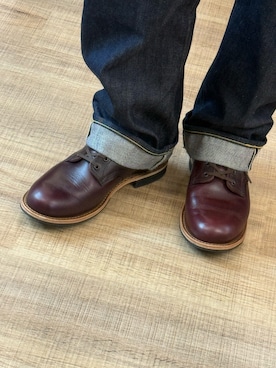 「アイテム（ブーツ）」を使った、りくさん（メンズ・183cm）の秋コーディネート