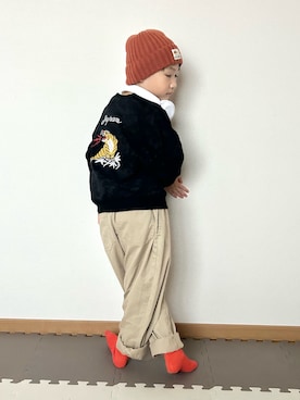 「アイテム（PC・スマホグッズ/家電）」を使った、Genさん（キッズ・110cm）の秋コーディネート