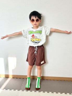「アイテム（Tシャツ/カットソー）」を使った、Genさん（キッズ・110cm）の夏コーディネート