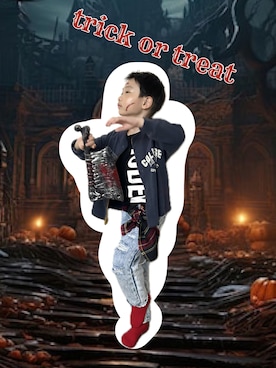 「アイテム（Tシャツ/カットソー）」を使った、Genさん（キッズ・110cm）の秋コーディネート