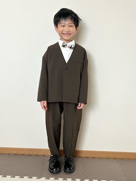 「アイテム（フォーマルスーツ/小物）」を使った、Genさん（キッズ・110cm）の冬コーディネート