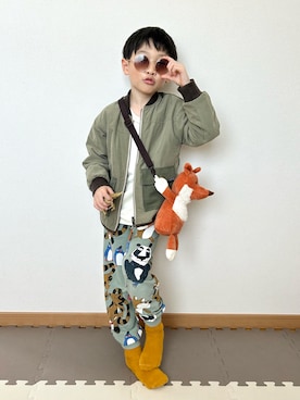「BREEZE（ブリーズ）のアイテム」を使った、Genさん（キッズ・110cm）の冬コーディネート