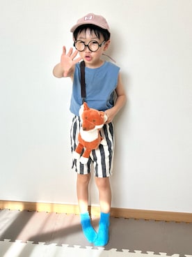 「アイテム（ショルダーバッグ）」を使った、Genさん（キッズ・110cm）の夏コーディネート