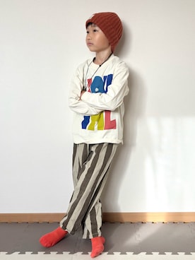 「アイテム（ネックレス）」を使った、Genさん（キッズ・120cm）の秋コーディネート