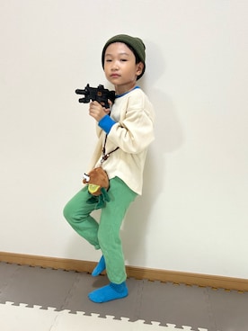 「アイテム（Tシャツ/カットソー）」を使った、Genさん（キッズ・110cm）の秋コーディネート