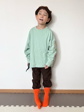 「BREEZE（ブリーズ）のアイテム」を使った、Genさん（キッズ・120cm）の秋コーディネート