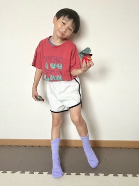 「アイテム（おもちゃ）」を使った、Genさん（キッズ・110cm）の夏コーディネート
