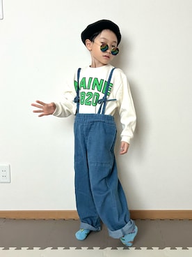 「アイテム（レッグウェア）」を使った、Genさん（キッズ・110cm）の冬コーディネート