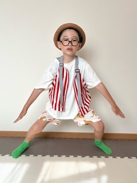 「アイテム（ジャケット/アウター）」を使った、Genさん（キッズ・120cm）の夏コーディネート