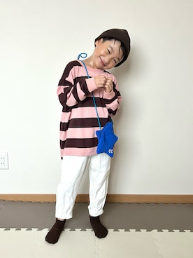 「アイテム（ショルダーバッグ）」を使った、Genさん（キッズ・110cm）の秋コーディネート