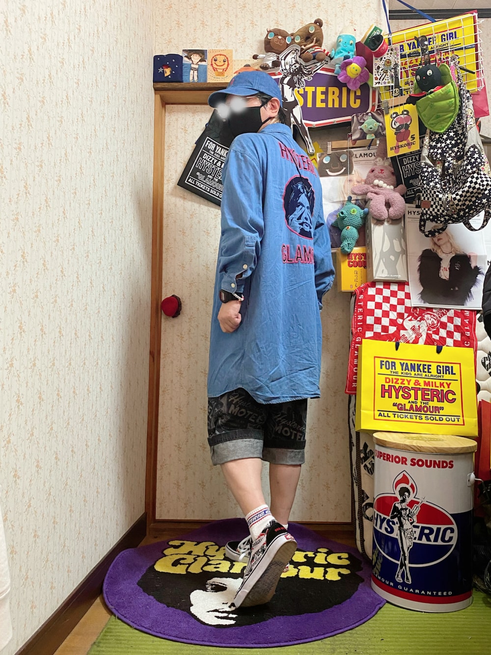 HYSTERIC GLAMOUR（ヒステリックグラマー）の「SEE NO EVIL刺繍 オーバーサイズデニムシャツ（シャツ/ブラウス）」 - WEAR