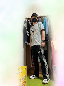 「ミッキー」｜「アイテム（その他）」を使った、majxjamさん（メンズ・172cm）の夏コーディネート