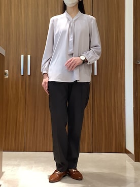 BRICK HOUSE シャツ工房 名取イオンモール店さん（レディース・160cm）の冬コーディネート