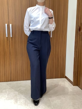 「TOKYO SHIRTS（トウキョウシャツ）のアイテム（シャツ/ブラウス）」を使った、BRICK HOUSE シャツ工房 名取イオンモール店さん（レディース・158cm）の春コーディネート