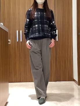 「ニット/セーター」｜BRICK HOUSE シャツ工房 名取イオンモール店さん（レディース・161cm）の冬コーディネート