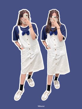「oversize」｜「アイテム（ワンピース/ドレス）」を使った、168ootdさん（レディース・168cm）の夏コーディネート