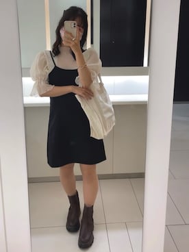 「大学生コーデ」｜「アイテム（ワンピース/ドレス）」を使った、asuさん（レディース・154cm）の夏コーディネート