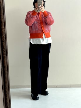 「150cm台コーデ」｜「アイテム（ローファー）」を使った、maei8さん（レディース・155cm）の冬コーディネート