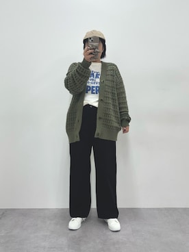 「アイテム（カーディガン/ボレロ）」を使った、maei8さん（レディース・155cm）の秋コーディネート